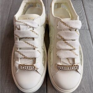 Louis Vuitton Cream and Gold Women's Sneakers